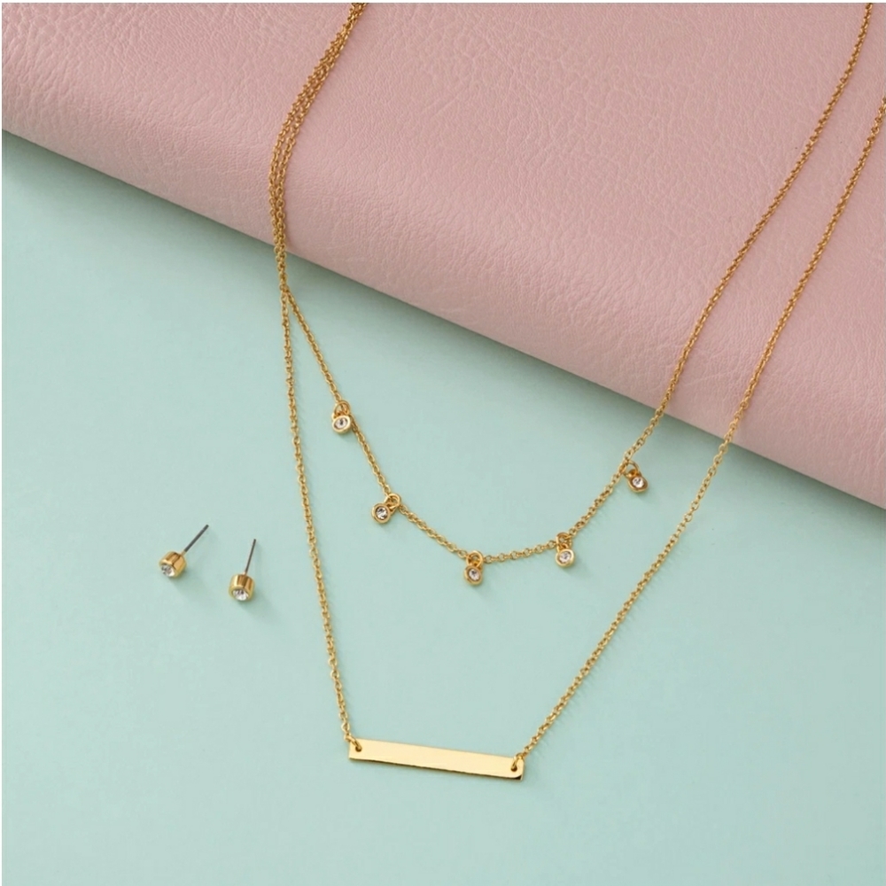 🪁 2/$40 Fosterie Layered Gem Necklace